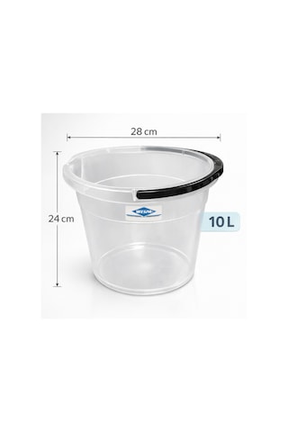 Wespa 10 Litre Şeffaf Temizlik Kovası Saplı, Dayanıklı Plastik Kova