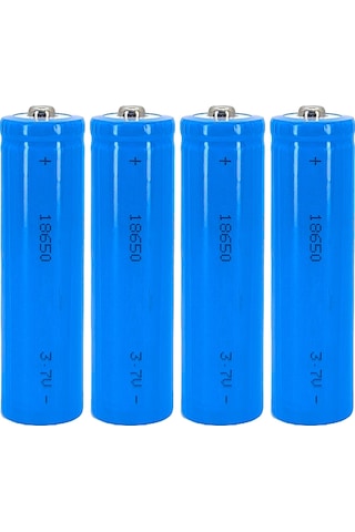 Hedyex 18650 Şarjlı Pil Çıkıntılı Başlıklı Fener Pili 3.7v Li-ion 4lü