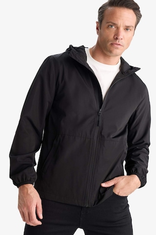 Defacto Su İtici Slim Fit Dar Kesim Kapüşonlu Fermuarlı Mont C5821ax25aubk27 Siyah