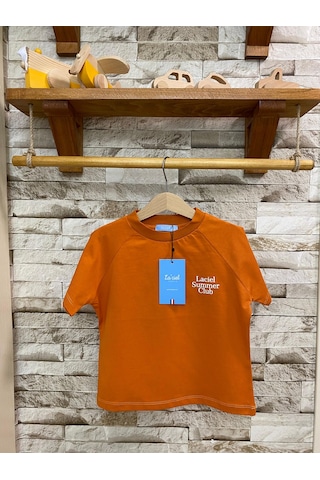Laciel Paris Summer Clup Oversize Çocuk Tişört Turuncu