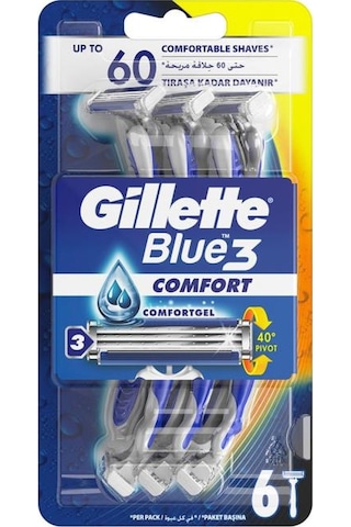 Gillette Blue3 Comfort Kullan At Tıraş Bıçağı 6'lı