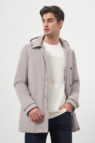 Morven Erkek Taş Poliamit Çıtçıtlı Kapüşonlu Mont 25ks024003870 Taş Taş