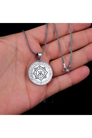 925 Ayar Gümüş Oğuz Kağan Mührü Kolye