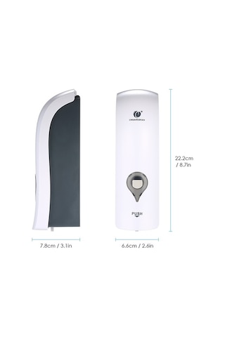 Novahub 300ml Duvar Montaj Sabunluk - El Ve Duş Dağıtıcı - Beyaz Abs - Kolay Kurulum Cd-1049a Beyaz