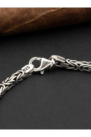 Modagümüşevi 925 Ayar Gümüş Kral Bileklik