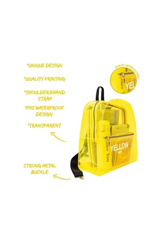 Renkli Şeffaf Sırt Çantası Sarı