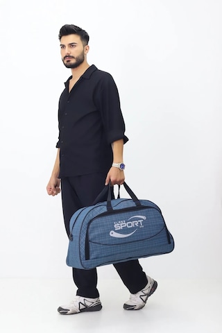 Kabin Boy Hostes Tipi Spor Valiz Seyahat Tatil El Ve Omuz Askılı Günlük Kullanım Ve Kıyafet Çantası Mavi