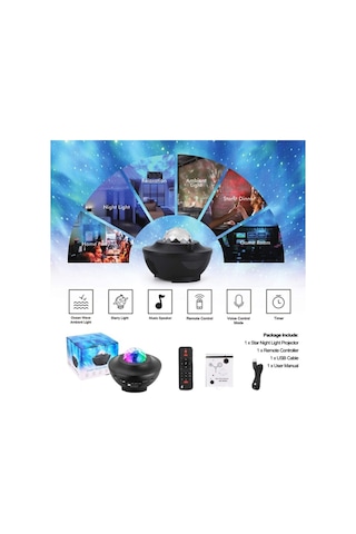 Starry Projektör Gece Lambası Çok Renkli