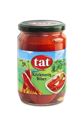 Tat Közlenmiş Biber 650 Gr Ve Közlenmiş Patlıcan 520 Cam 2 Li Paket
