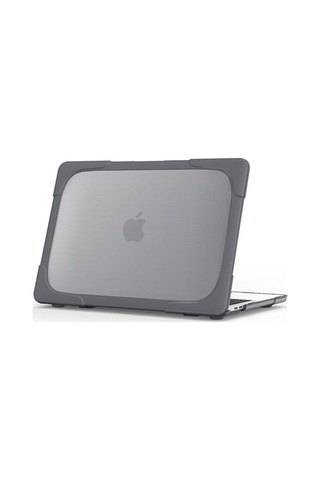 Ally Macbook Air 13 A1369 A1466 Şeffaf Standlı Koruyucu Kılıf Gri