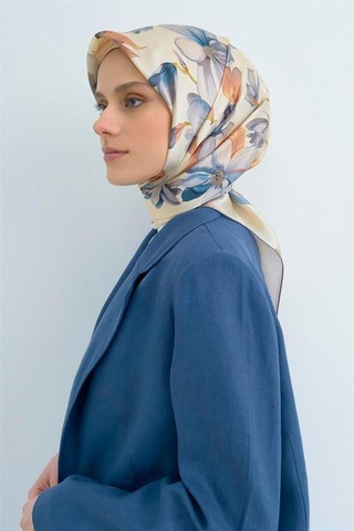 Armine İpek Eşarp 2026 Yaz - 9524-81 Bej Twill