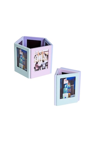 Fujifilm Instax Mini Film Uyumlu 2'li Mıknatıslı Fotoğraf Çerçeve Seti, Turuncu