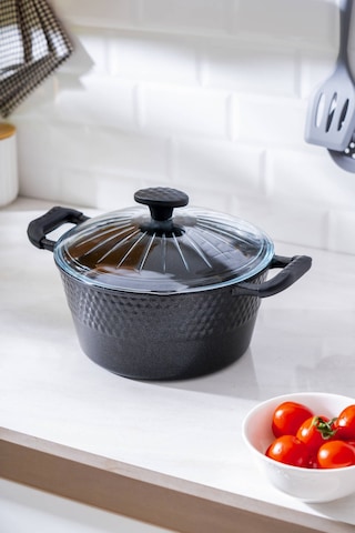 Acar Diamente Derin Tencere - 24 Cm Siyah