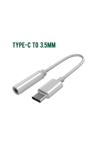 Bs Type-c To Aux 3.5mm Kulaklık Çevirici Dönüştürücü Siyah