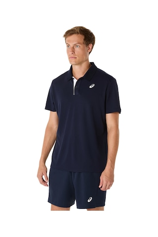 Asics Court Polo Erkek Lacivert Kısa Kollu Tshirt 2041a340-400 Lacıvert