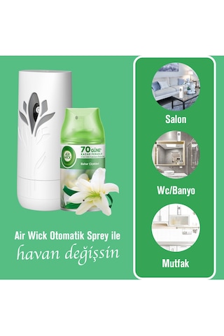 Air Wick Otomatik Oda Kokusu Sprey Seti Bahar Çiçekleri 70 Gün Ferahlık Makine Ve Yedek Kartuş Bahar