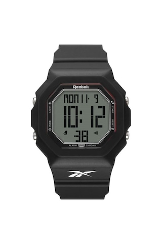 Reebok Rv-tru-u9-pbpb-wr Dijital Siyah Silikon Kordon Kare Erkek Kol Saati