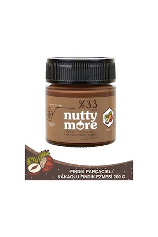 Nutty More %33 Fındık Parçacıklı Kakaolu Fındık Ezmesi 200 Gr