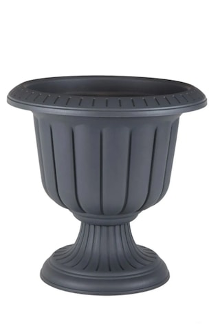 Nergis Dekoratif 6 Lt Antrasit Renk Ayaklı Saksı