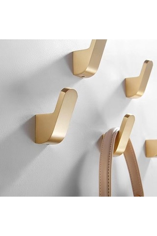 Dancemonkey Cbtx 1 Adet Banyo Havlusu Kancası - Duvara Monte Pirinç Kanca, Gümüş Renk, Mutfak & Banyo İçin Gümüş