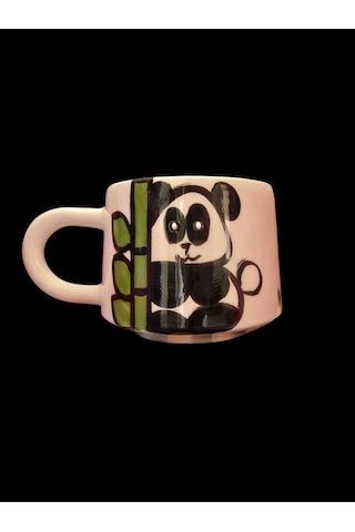 2'li El Yapımı Panda İşlemeli Kupa Diğer