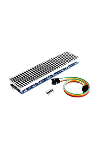 Max7219 4 Adet 8x8 64 Nokta Led Matrix Modül Dot Matrix 5v Ortak Katot Led Ekran Saat