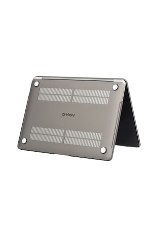 Blogy Apple Uyumlu MacBook Pro 14.2 İnç Crystal Fit Kılıf Gri