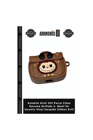Kulaklık Kılıfı Stil Parça Cihaz Koruma Airpods 3. Nesil İle Uyumlu Vinyl Earpods Silikon Kılıf Çok Renkli