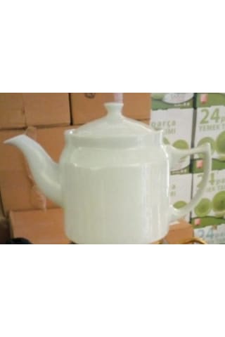 Beyaz Porselen Demlik Beyaz