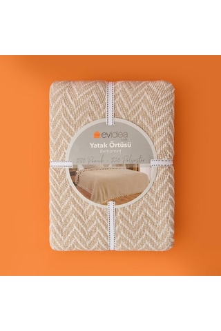 Evidea Soft Wicker Çift Kişilik Yatak Örtüsü - Bej - 200x230 Cm Bej