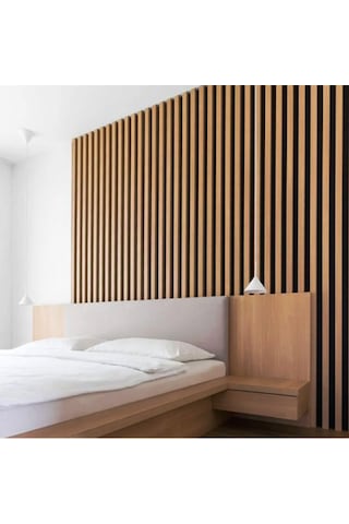 Winpanel Dekoratif Ahşap Duvar Paneli Bambu Rengi 60x240 CM