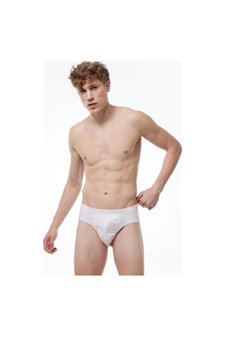 Malabadi Erkek Beyaz 4 Lü Paket %100 Pamuk Slip Külot 001-e Beyaz