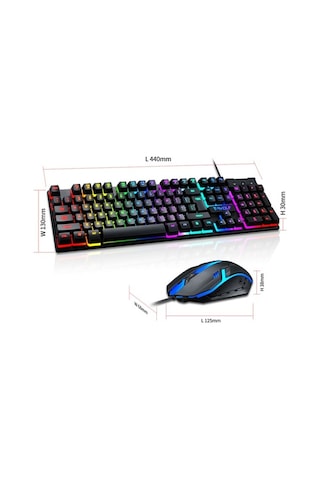 Didadodo Tf200 Usb Kablolu Oyun Klavyesi Ve Fare Seti Optik