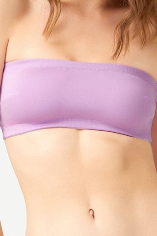 Straplez Crop Top Büstiyer Lila Lila