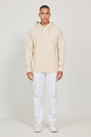 AC&Co / Altınyıldız Classics Erkek Bej %100 Pamuk Standart Fit Normal Kesim Kapüşonlu Uzun Kollu Sweatshirt Bej