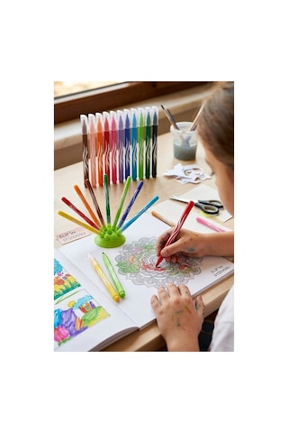 Keçeli Kalem 12 Renk 1 Paket Maped 12 Li Keçeli Kalem Canlı Renkler Standlı İnnovation Jungle Color Peps Yıkanabilir