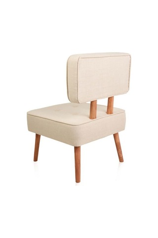 Just Home Kapitoneli Berjer - Krem - 78x59x52 Cm KREM