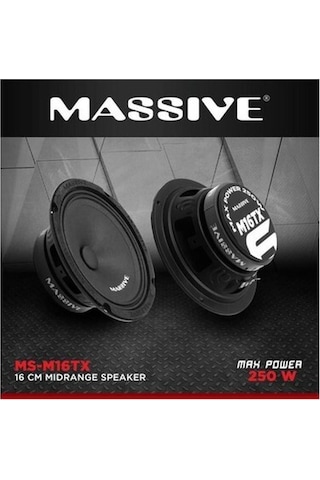 Massive Msm-m16tx 16cm 100rms Midrange Oto Hoparlör Takımı
