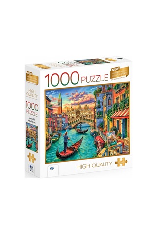 1000 Parça Venedik Sokaları Puzzle 48 X 68 Cm Yüksek Baskı Kaliteli Eğlenceli Puzzle