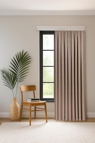 Fabric Design Safir Haki Ekstrafor Büzgülü Kadife Dokulu Yüksek Kaliteli Tek Kanat Fon Perde 100 X 250 Çok Renkli