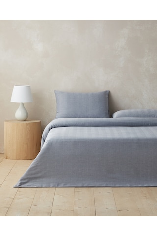 English Home Twiluxe İpliği Boyalı Çift Kişilik Çarşaflı Nevresim Takımı 200x220 Cm Lacivert Lacivert