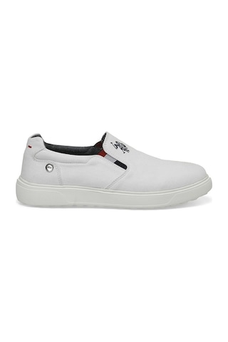 U.S. Polo Assn. Us Polo Assn Erkek Ayakkabı 4fx Kittan İpliksiz Bağcıksız Beyaz