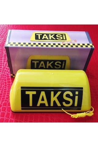 Işıklı Taksi Levhası Mıknatıslı Taksi Yazısı 12 Volt