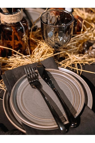 Magistro Urban Bordürlü Tatlı Tabağı Porselen, Çapı 18,5 Cm 102233713 Gri