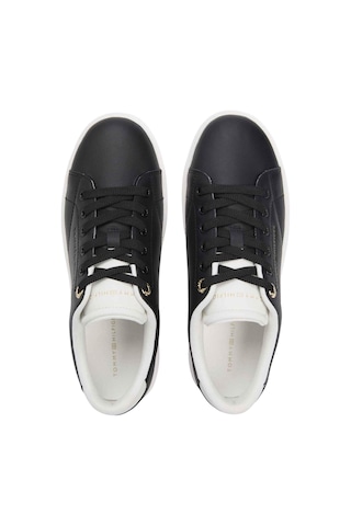 Tommy Hilfiger Kadın Marka Logolu Günlük Kullanıma Uygun Siyah Sneaker Fw0fw09105 0gj-13135 Siyah