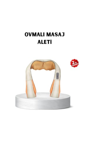 Ergonomik Ovmalı Masaj Aleti Isıtmalı Yoğurmalı Boyun Ve Bel Rahatlatıcı Masaj Makinesi