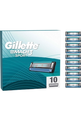 Gillette Mach3 Sport 10'lu Yedek Bıçak