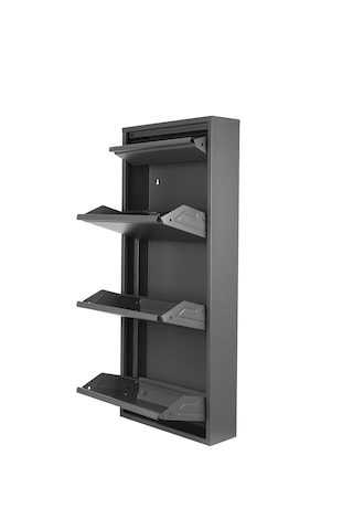 Kaser Metal 3'lü Ekstra Metal Ayakkabılık Antrasit