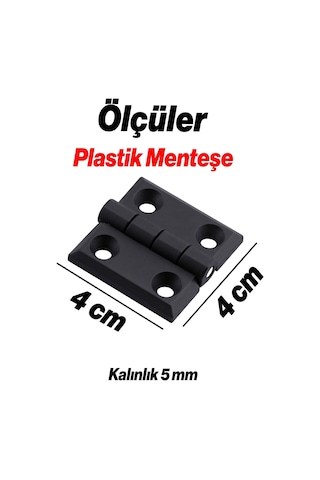 Lexroo Plastik 40x40 Mm Yaprak Menteşe 4 Adet Set Dayanıklı Dolap Çekmece Kapak Mobilya Menteşe Çok Renkli
