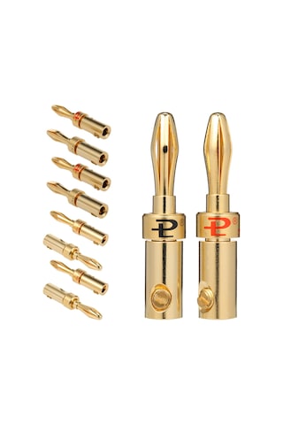 Mufunye 5 Çift 24k Altın Kaplı Muz Şarjı, Ses-video Amfi Hoparlör Kabloları İçin Dayanıklı Bağlayıcı